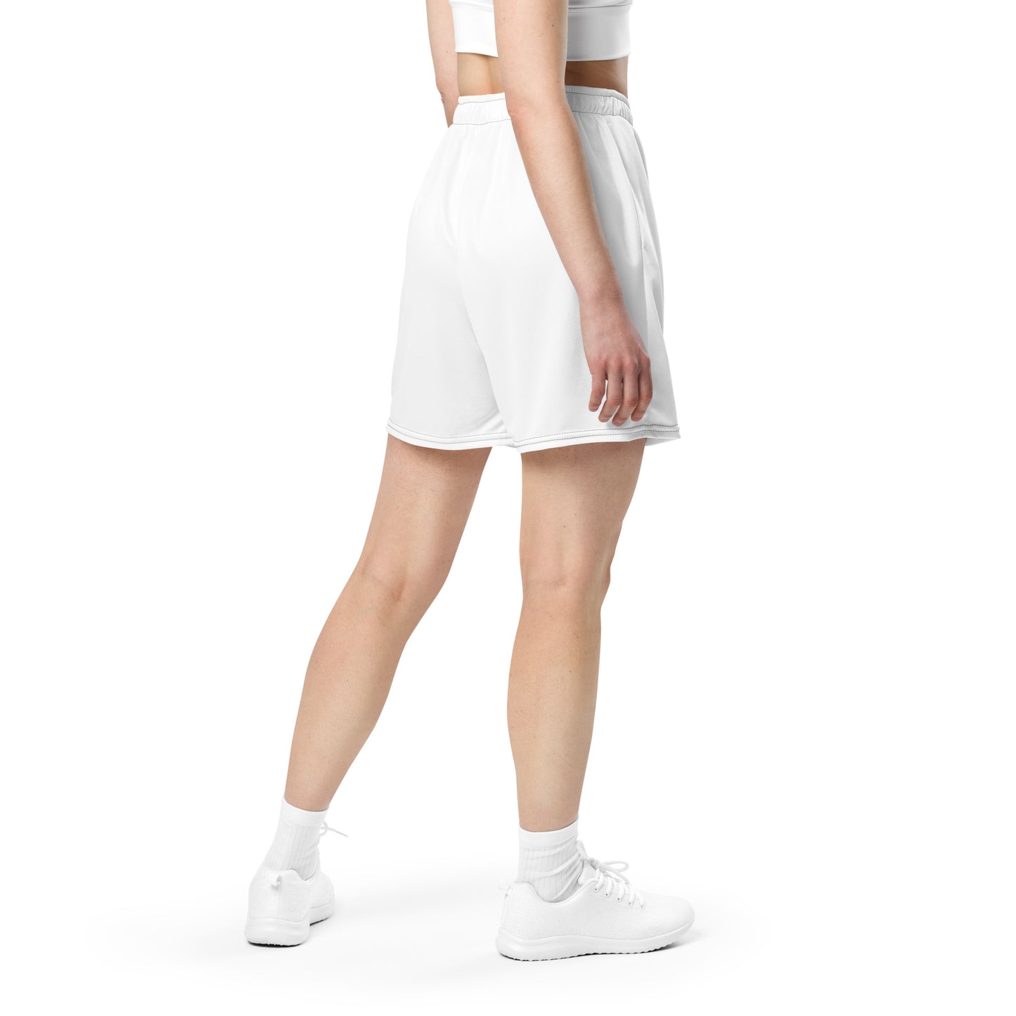 Short ASSUME blanc en maille unisexe