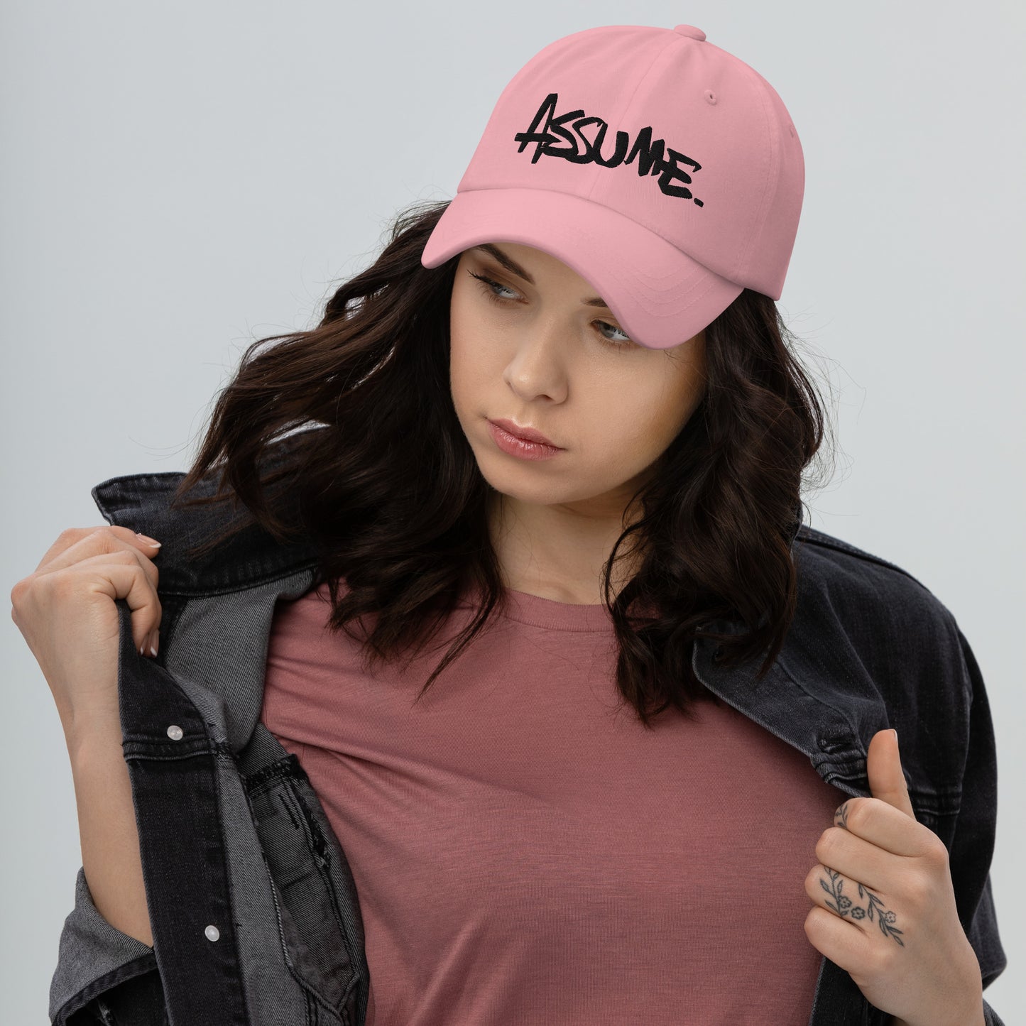 Casquette ASSUME rose pastel