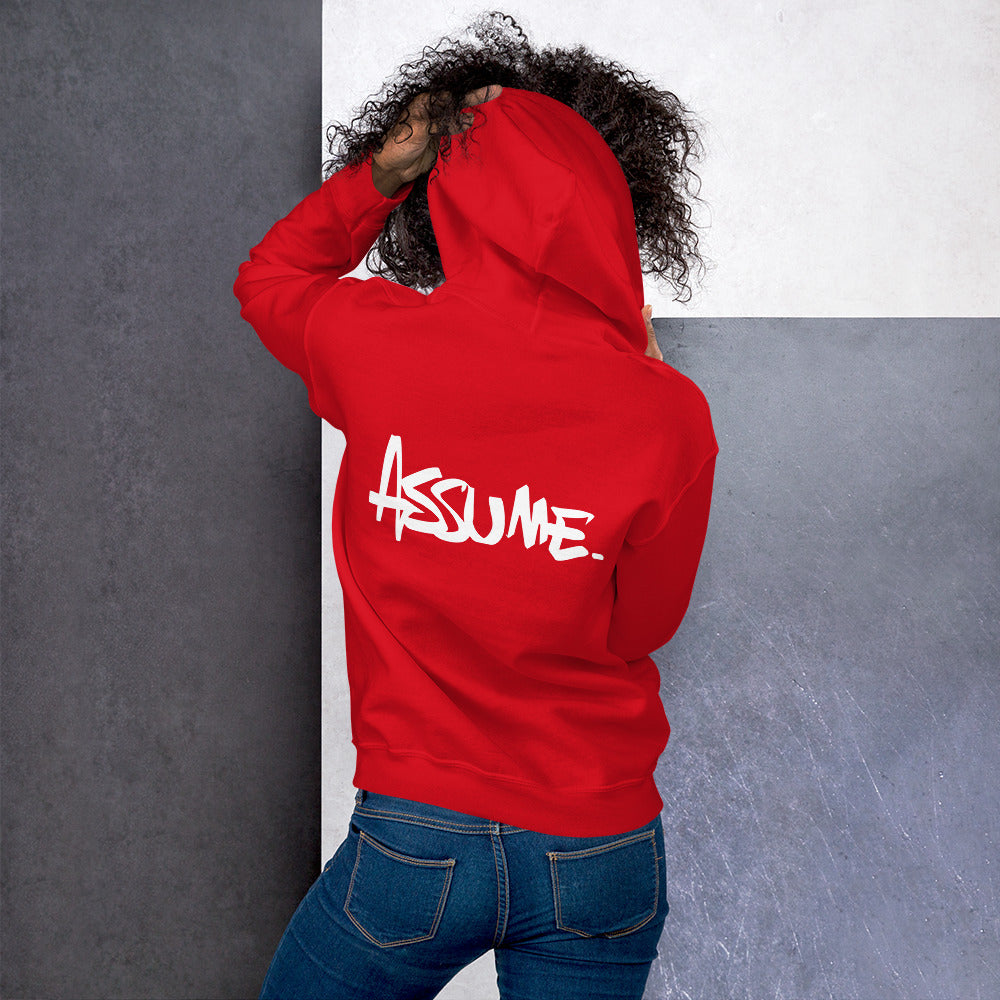 Sweat à capuche ASSUME rouge