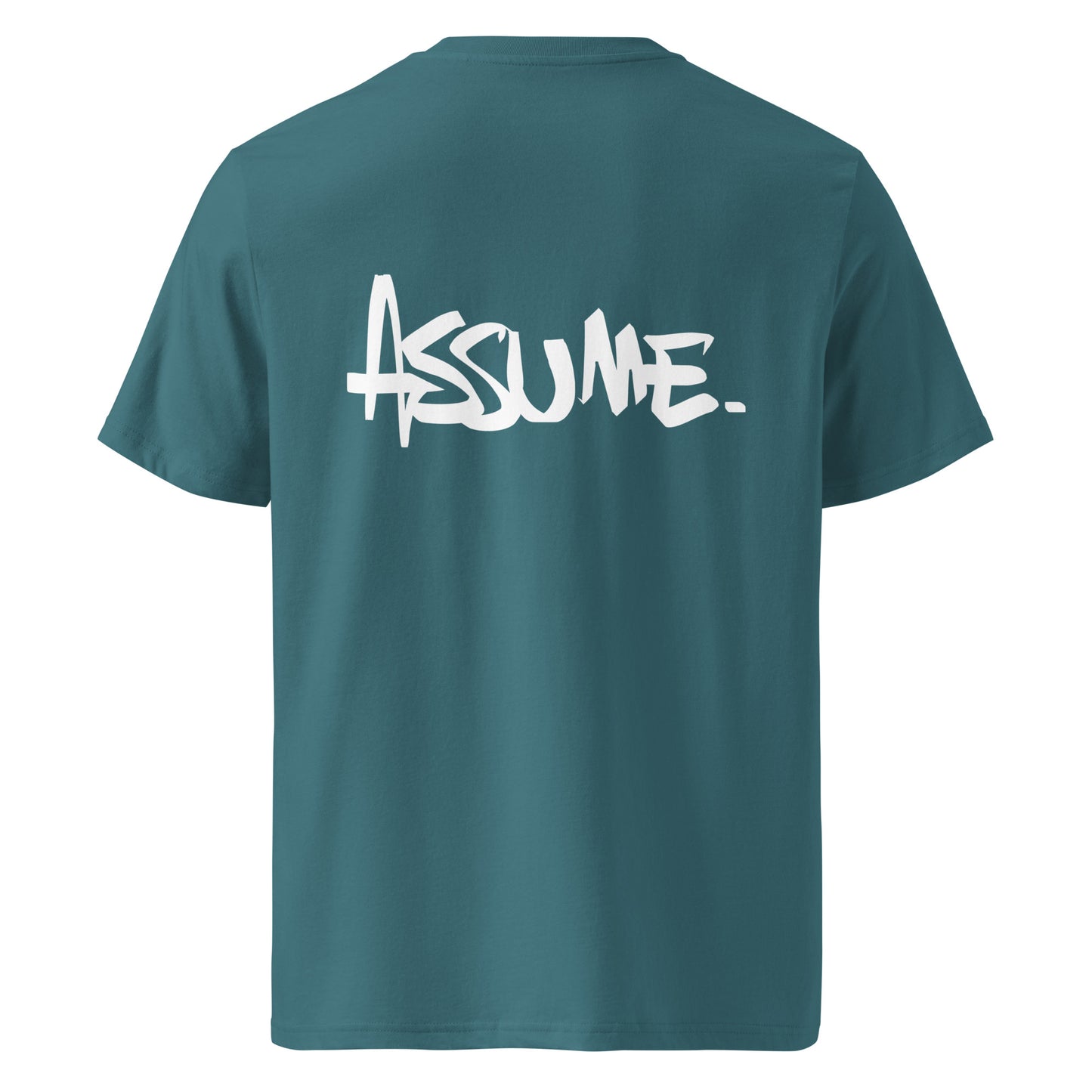 T-shirt ASSUME indigo unisexe en coton biologique